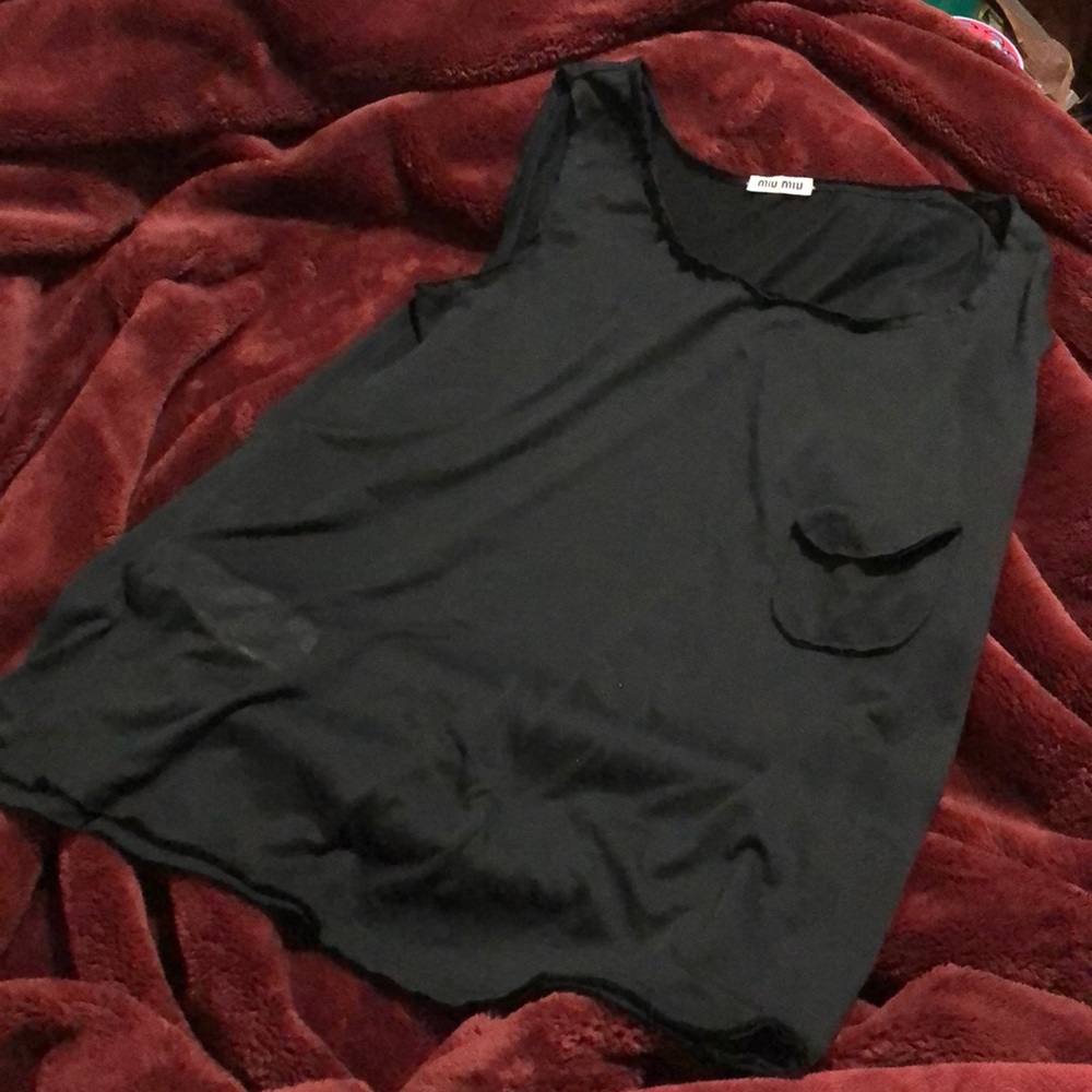 Sheer black Miu Miu sleeveless top